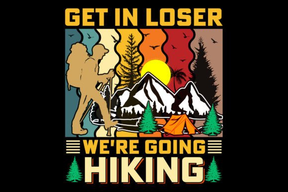 A Retro Hike T-Shirt SVG for Graphics and Branding