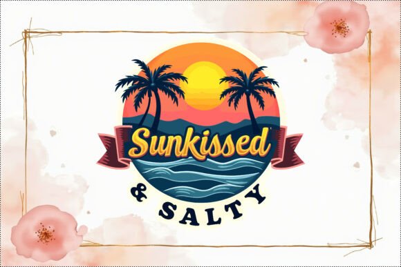 A Sunset Palm Design for Graphics and Illustrations