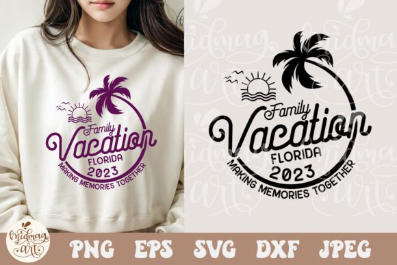 Family Vacation Florida 2023 SVG PNG for T-Shirt Designs