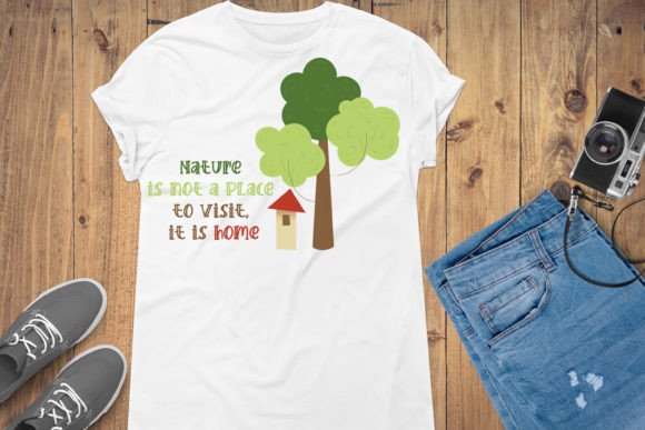 Nature is Home T-shirt Design: A Versatile Graphics Asset
