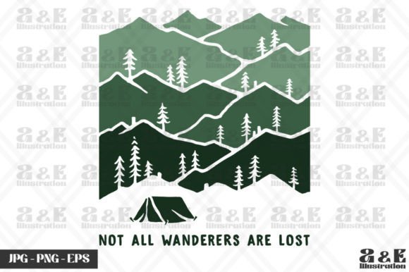Nature Lover Camping in Mountains: A Versatile T-Shirt Design Graphics Asset