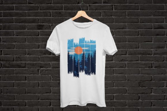 Sun Nature Tshirt Design: A Fresh Graphics Asset for Publishers