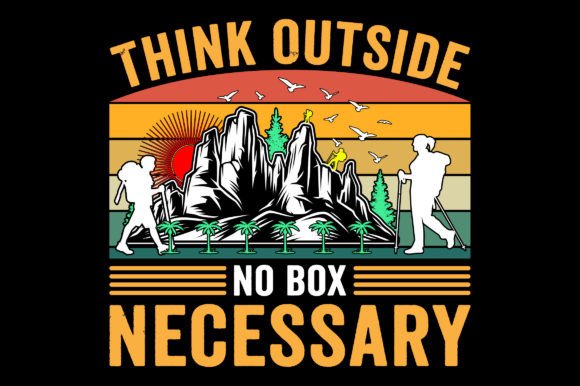 Think Outside Vintage SVG Graphics for T-Shirt Designs