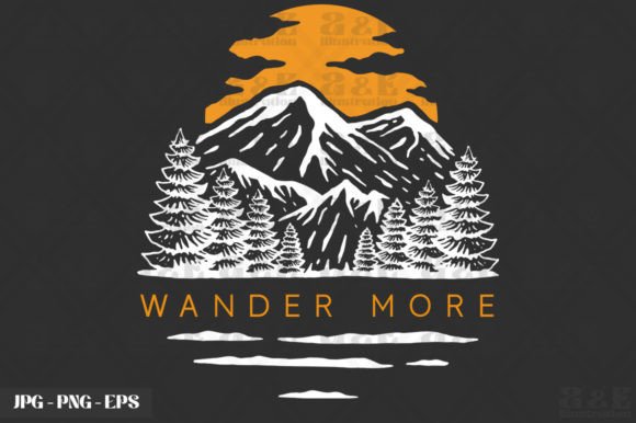 Wander More Hiking Outdoors: A Versatile T-Shirt Design Graphics